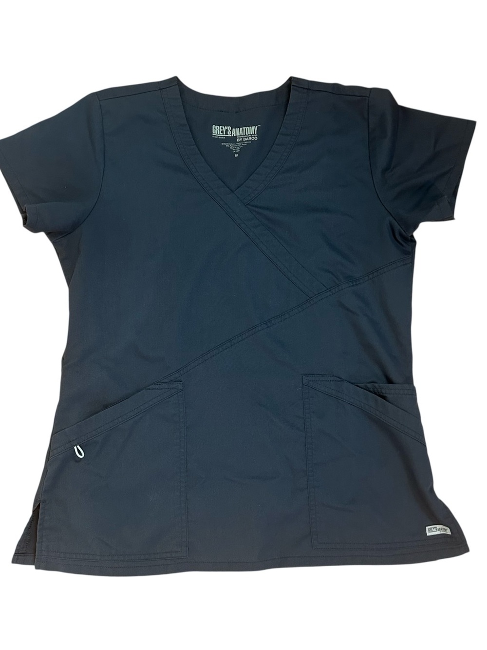 Grey's Anatomy Gray Crossover V-Neck Scrub Top Size M
